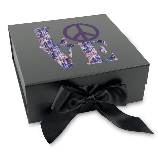 Custom Tie Dye Gift Box with Magnetic Lid - Black