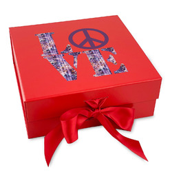 Tie Dye Gift Box with Magnetic Lid - Red