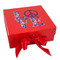 Tie Dye Gift Boxes with Magnetic Lid - Red - Front