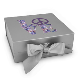 Tie Dye Gift Box with Magnetic Lid - Silver