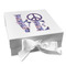 Tie Dye Gift Boxes with Magnetic Lid - White - Front