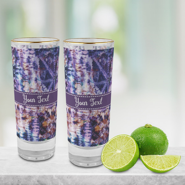 Tie Dye Glass Shot Glass - 2 oz - LIFESTYLE