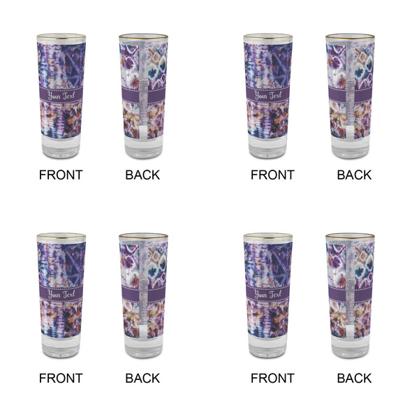 Tie Dye Glass Shot Glass - 2 oz - Set of 4 - APPROVAL