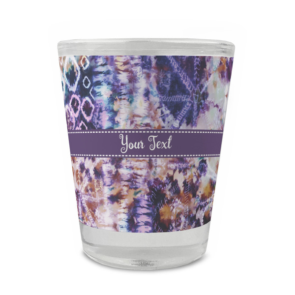 Custom Tie Dye Glass Shot Glass - 1.5 oz - Set of 4 (Personalized)