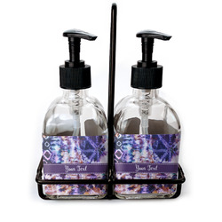 Tie Dye Glass Soap & Lotion Bottle Set (Personalized)