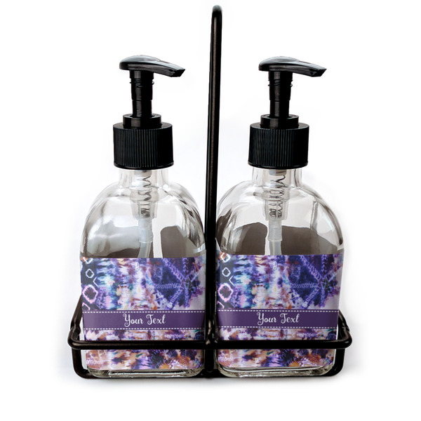 Custom Tie Dye Glass Soap & Lotion Bottle Set (Personalized)