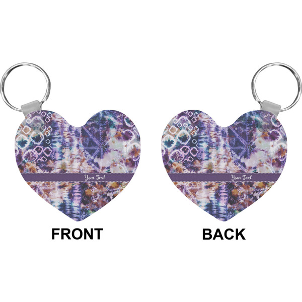Tie Dye Heart Keychain (Front + Back)