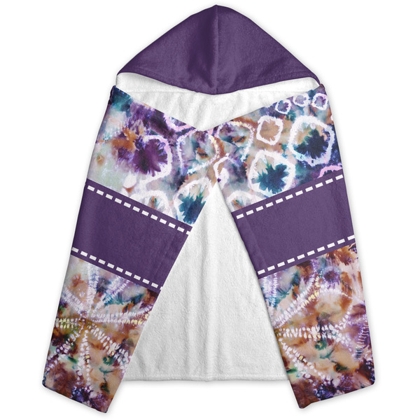 Tie Dye Hooded Towel - Folded