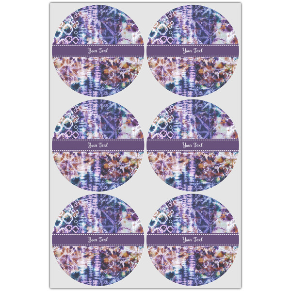 Tie Dye Icing Circle - Large - Set of 6