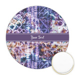 Tie Dye Printed Cookie Topper - Round (Personalized)