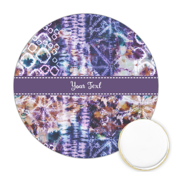 Custom Tie Dye Printed Cookie Topper - Round (Personalized)