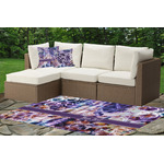 Tie Dye Indoor / Outdoor Rug - Custom Size w/ Name or Text