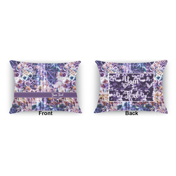 Tie Dye Indoor Rectangular Burlap Pillow (Front and Back)