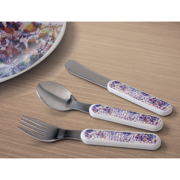 Tie Dye Kids Flatware w/ Plate