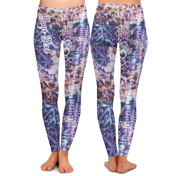Tie Dye Ladies Leggings - Front and Back