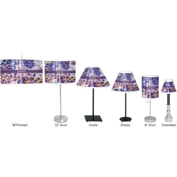 Tie Dye Lamp Full View Size Comparison