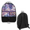 Tie Dye Large Backpack - Black - Front & Back View