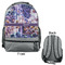 Tie Dye Large Backpack - Gray - Front & Back View