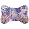 Tie Dye Bone Shaped Dog Food Mat (Large) (Personalized)