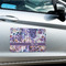 Tie Dye Large Rectangle Car Magnets- In Context
