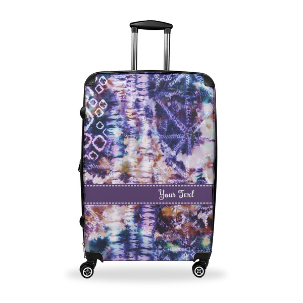 Custom Tie Dye Suitcase - 28" Large - Checked w/ Name or Text