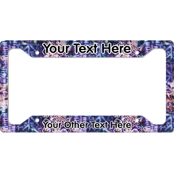 Custom Tie Dye License Plate Frame - Style A (Personalized)