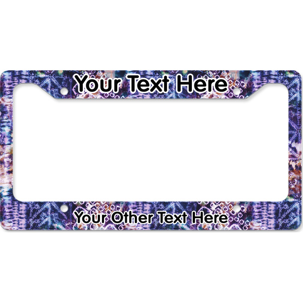 Custom Tie Dye License Plate Frame - Style B (Personalized)