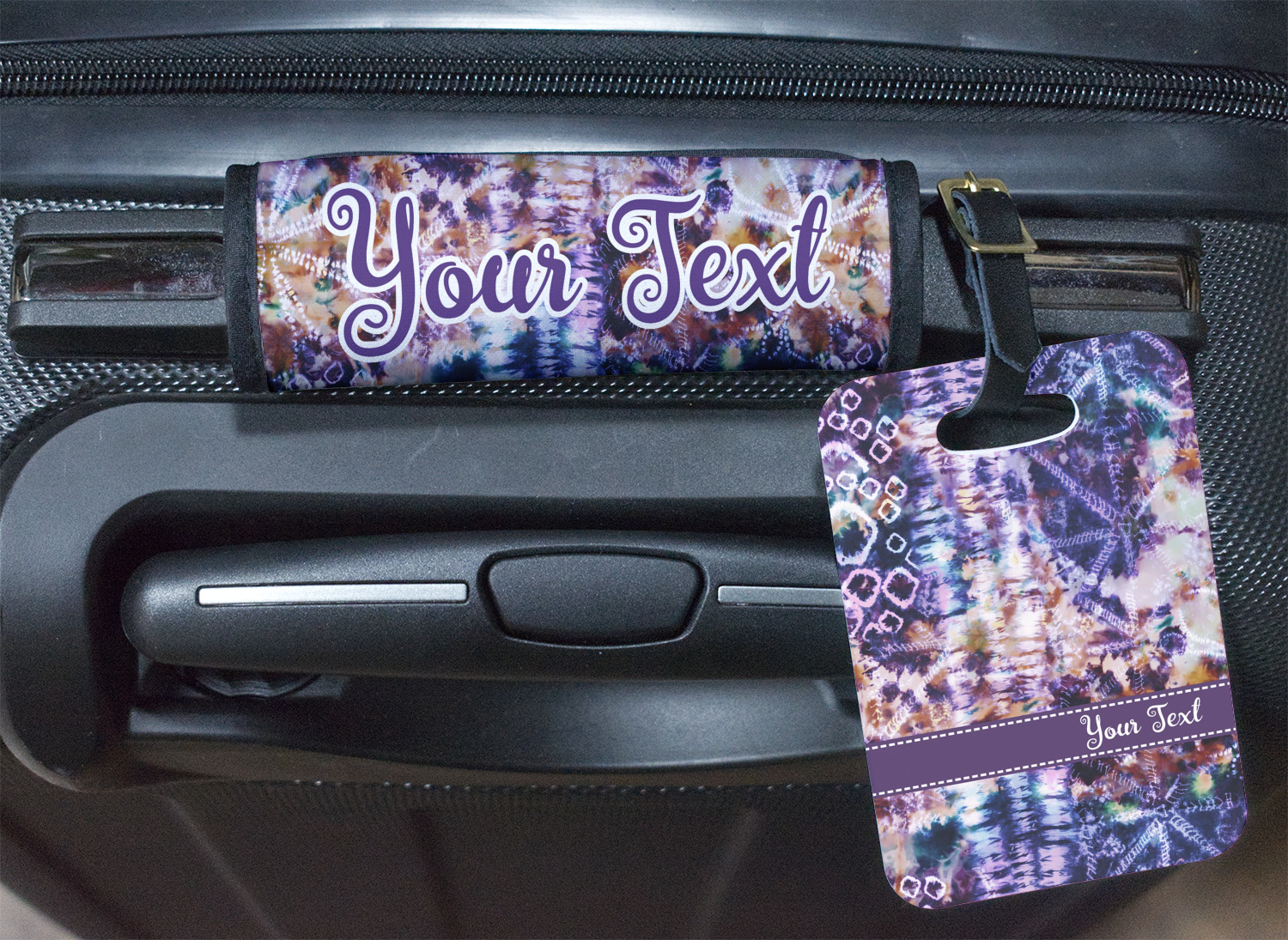 Tie Dye Plastic Luggage Tag (Personalized) YouCustomizeIt