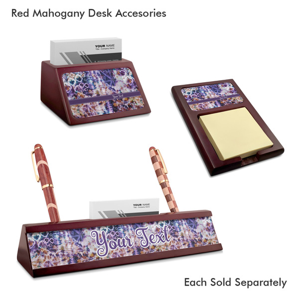 Tie Dye Mahogany Desk Accessories