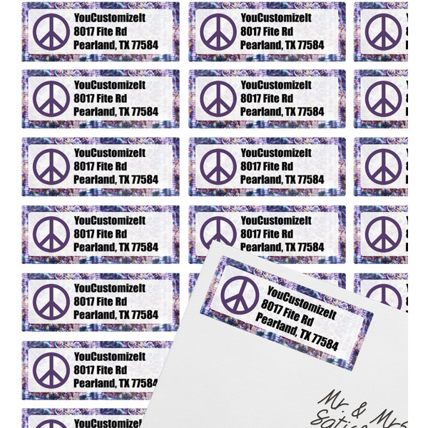 Tie Dye Mailing Label on Envelope - Multiple Labels