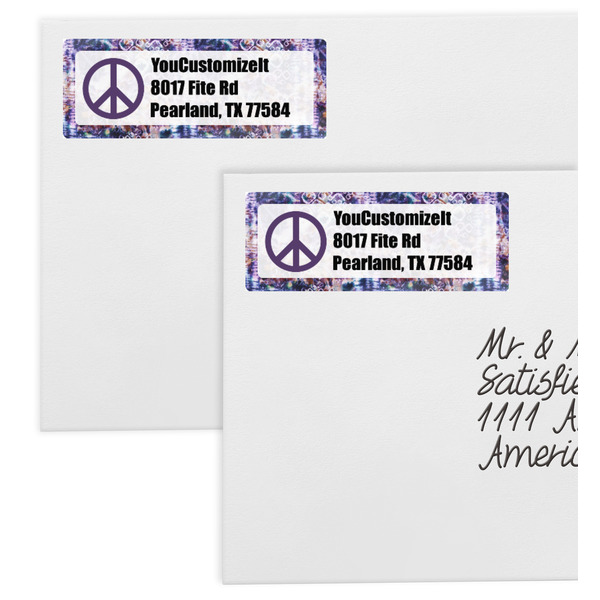 Tie Dye Mailing Labels - Double Stack Close Up