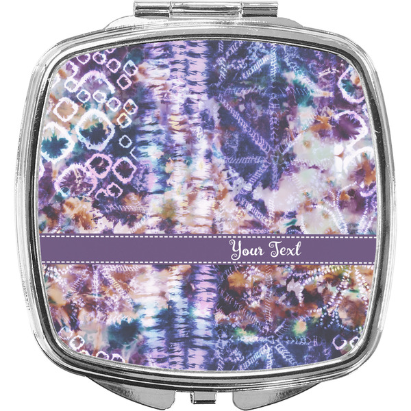 Custom Tie Dye Compact Makeup Mirror (Personalized)
