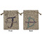 Tie Dye Medium Burlap Gift Bag - Front & Back (Personalized)