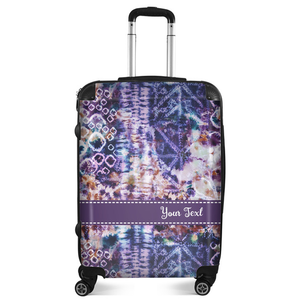 Custom Tie Dye Suitcase - 24" Medium - Checked (Personalized)