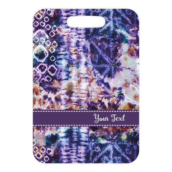 Tie Dye Metal Luggage Tag - Front Without Strap