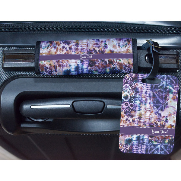 Tie Dye Metal Luggage Tag & Handle Wrap - In Context