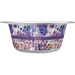 Tie Dye Stainless Steel Dog Bowl - Large (Personalized)