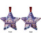 Tie Dye Metal Star Ornament - Front and Back