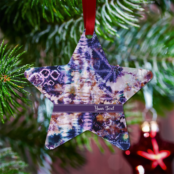 Tie Dye Metal Star Ornament - Lifestyle