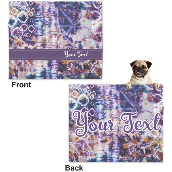 Tie Dye Microfleece Dog Blanket - Large- Front & Back