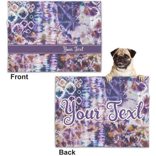 Tie Dye Microfleece Dog Blanket - Regular - Front & Back