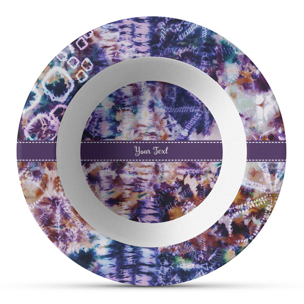 Custom Tie Dye Plastic Bowl - Microwave Safe - Composite Polymer (Personalized)