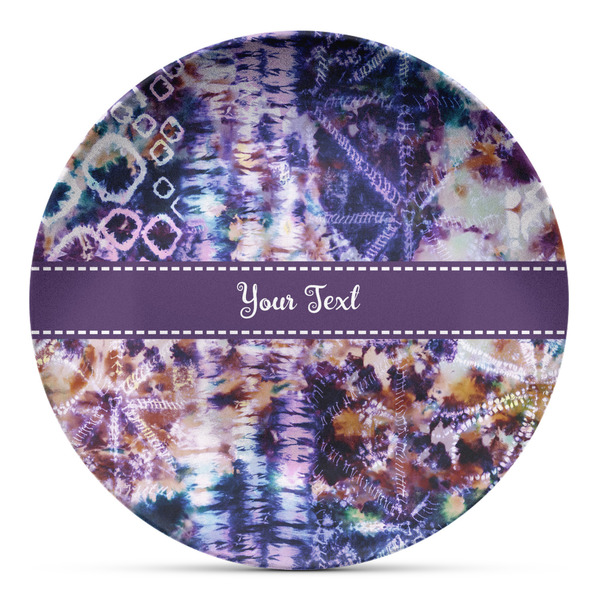 Custom Tie Dye Microwave Safe Plastic Plate - Composite Polymer (Personalized)