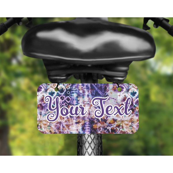 Tie Dye Mini License Plate on Bicycle - LIFESTYLE Two holes