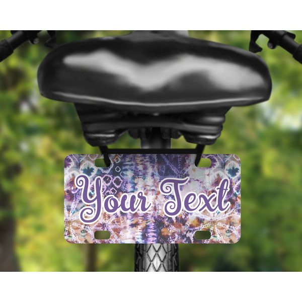 Tie Dye Mini License Plate on Bicycle