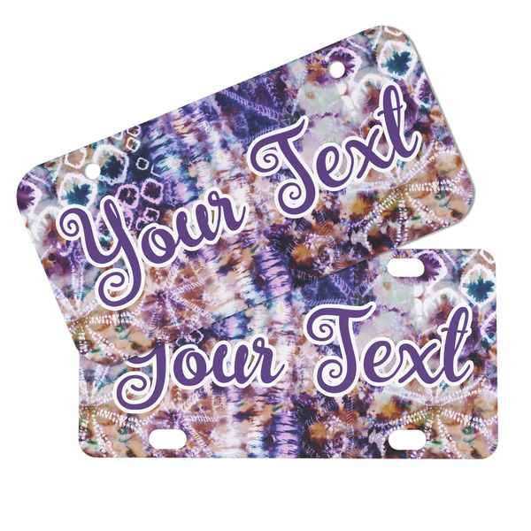 Tie Dye Mini License Plates - MAIN (4 and 2 Holes)