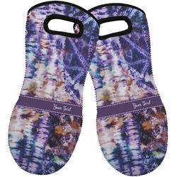 Tie Dye Neoprene Oven Mitts - Set of 2 w/ Name or Text