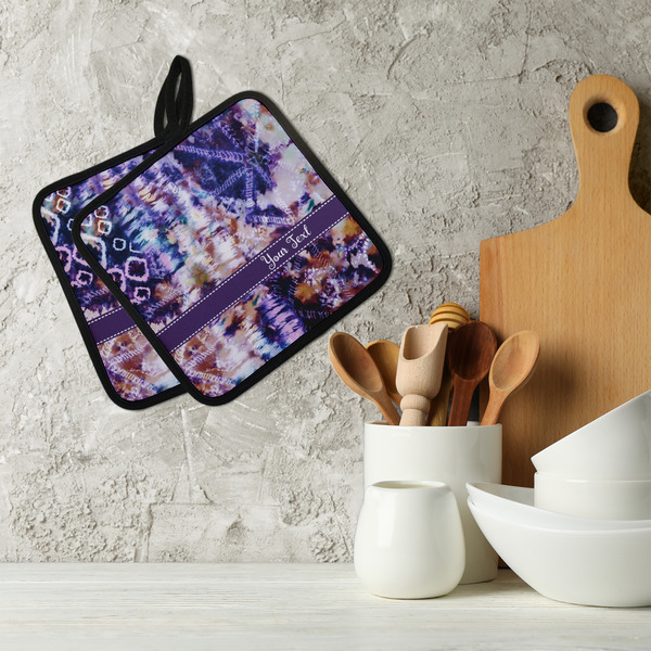 Tie Dye Neoprene Pot Holder - Set of 2  LIFESTYLE