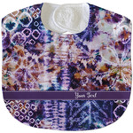 Tie Dye Velour Baby Bib w/ Name or Text