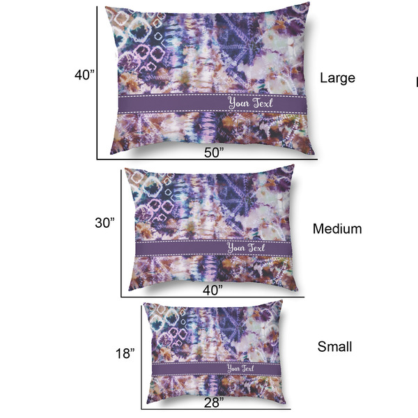 Tie Dye Outdoor Dog Beds - SIZE CHART